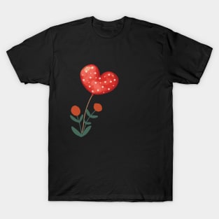 Hert and flower T-Shirt